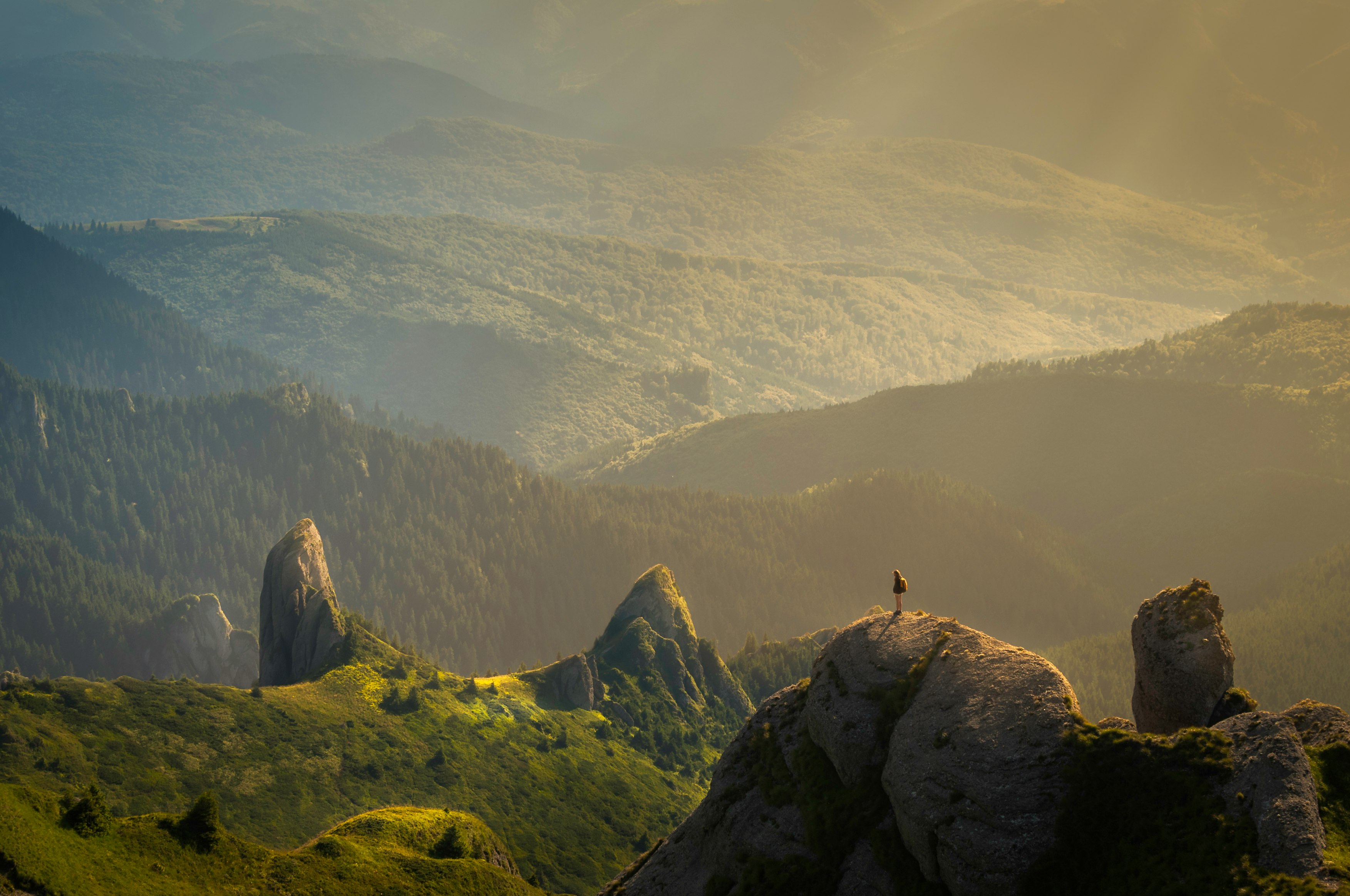 landscape photography of mountain hit by sun rays